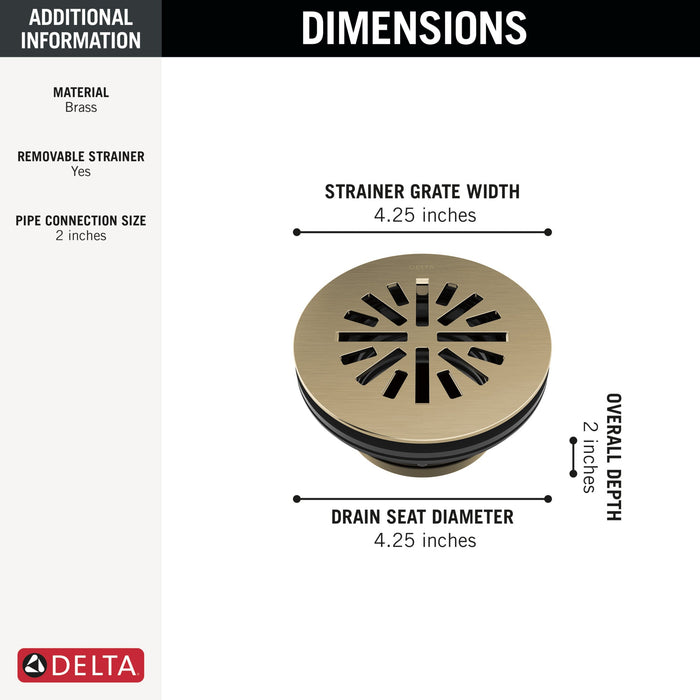 Delta DT051411 4" Prefab Round Shower Drain