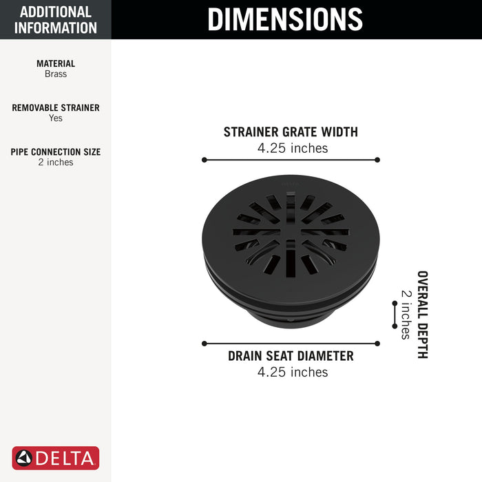 Delta DT051411 4" Prefab Round Shower Drain
