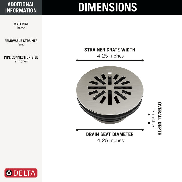 Delta DT051411 4" Prefab Round Shower Drain