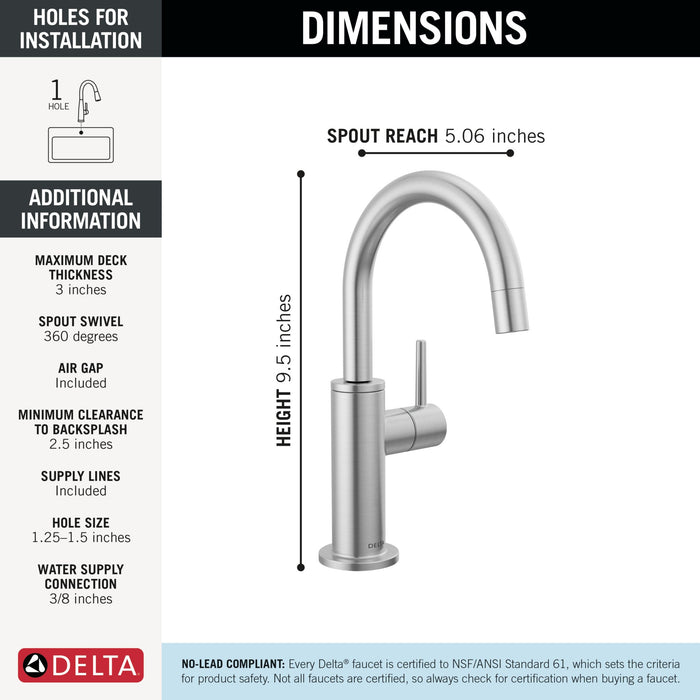 Delta 1930 Contemporary Round Beverage Faucet