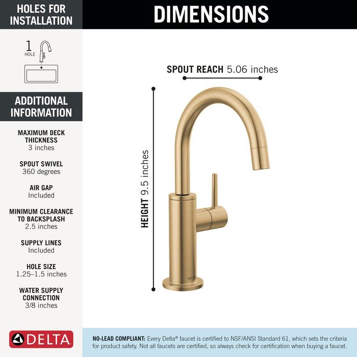 Delta 1930 Contemporary Round Beverage Faucet