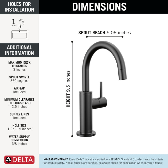 Delta 1930 Contemporary Round Beverage Faucet
