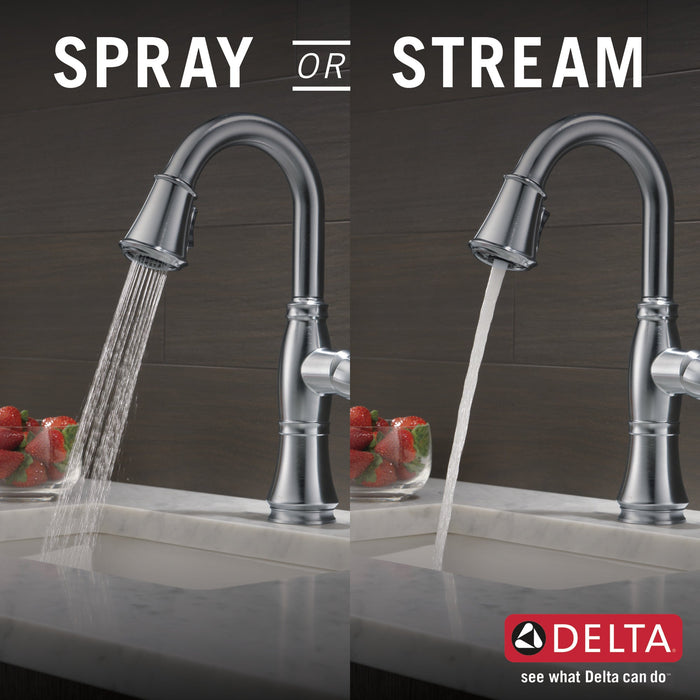 Delta Cassidy 9997 Single Handle Pull-Down Bar/Prep Faucet