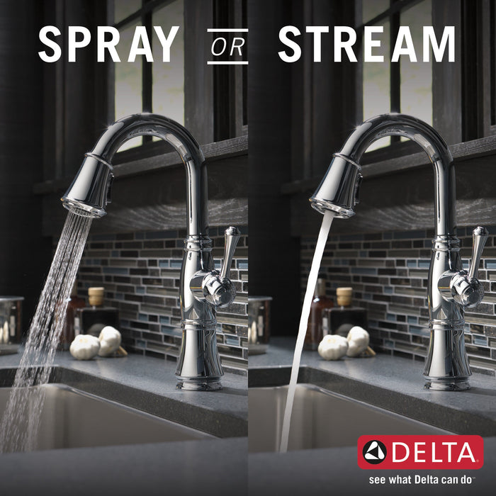 Delta Cassidy 9997 Single Handle Pull-Down Bar/Prep Faucet