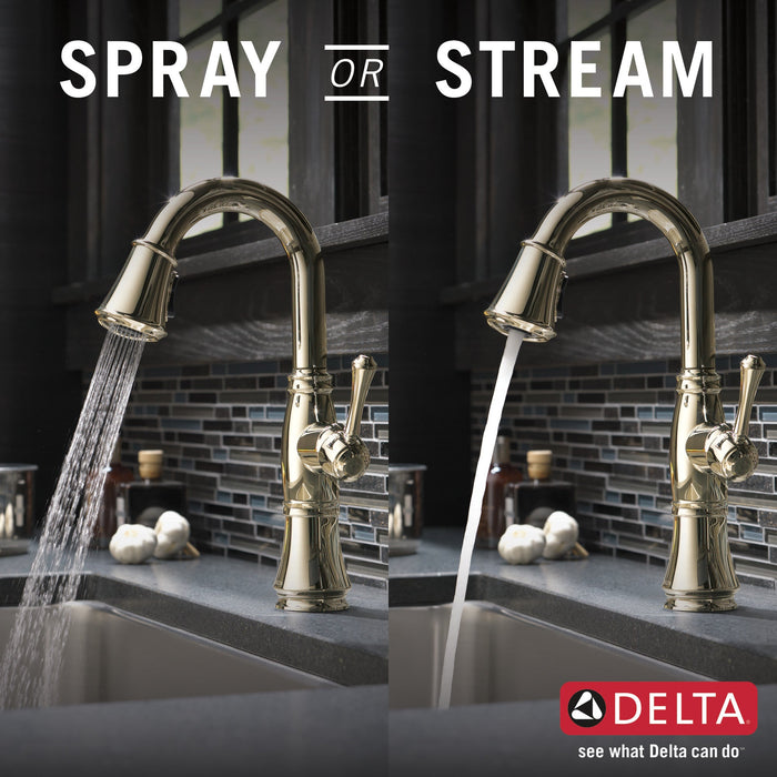 Delta Cassidy 9997 Single Handle Pull-Down Bar/Prep Faucet