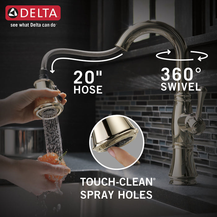 Delta Cassidy 9997 Single Handle Pull-Down Bar/Prep Faucet