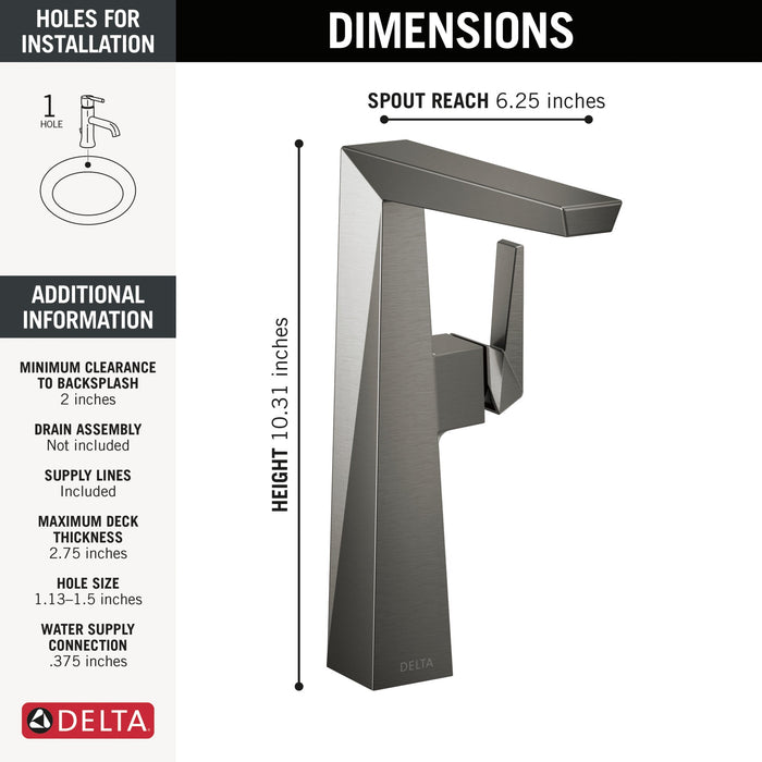 Delta Trillian 743 Single Handle Vessel Bathroom Faucet