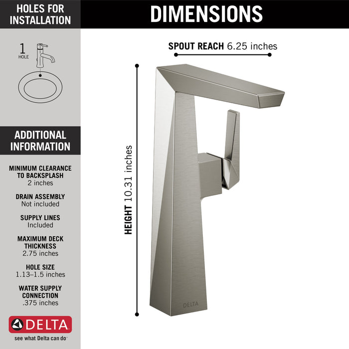 Delta Trillian 743 Single Handle Vessel Bathroom Faucet