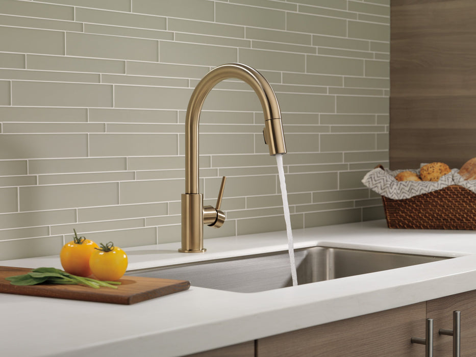 Delta Trinsic 9159 Single Handle Pull-Down Kitchen Limited Swivel