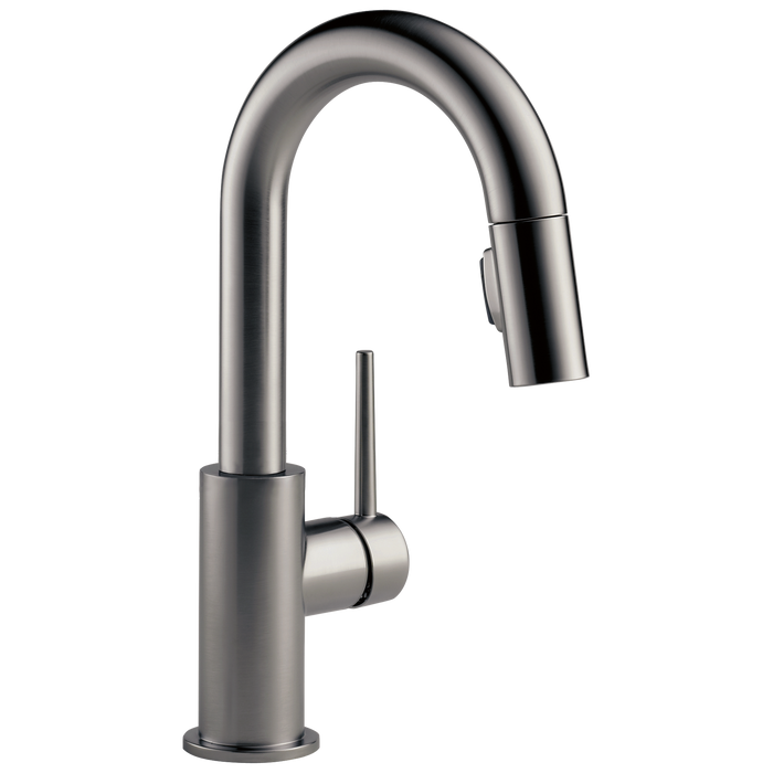 Delta Trinsic 9959 Single Handle Pull-Down Bar/Prep Kitchen Limited Swivel