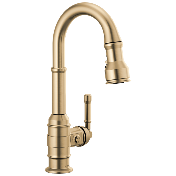 Delta Broderick 9990 Single Handle Pull-Down Bar/Prep Faucet