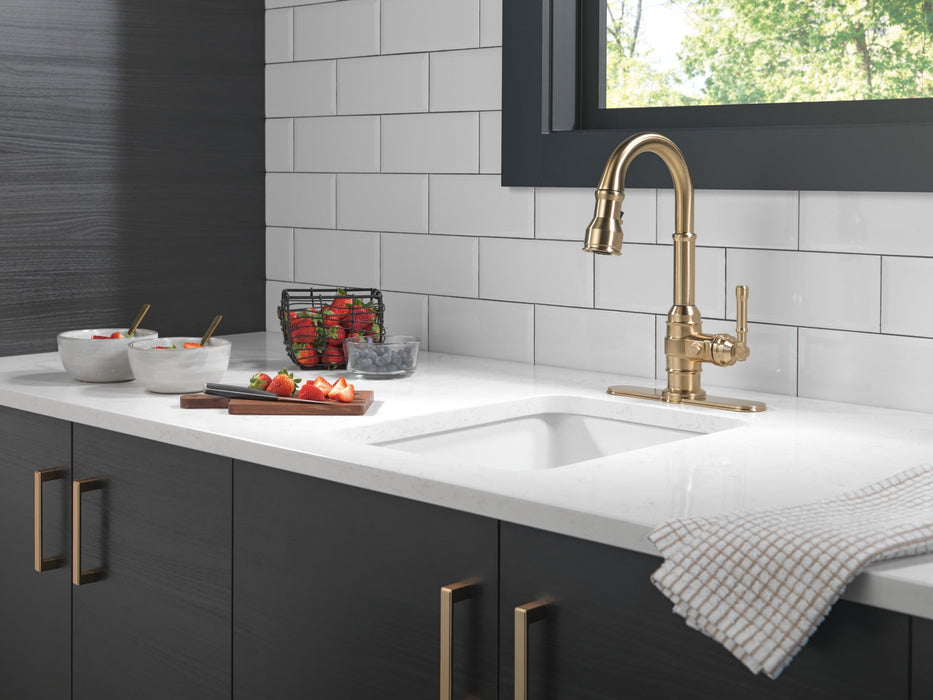 Delta Broderick 9990 Single Handle Pull-Down Bar/Prep Faucet