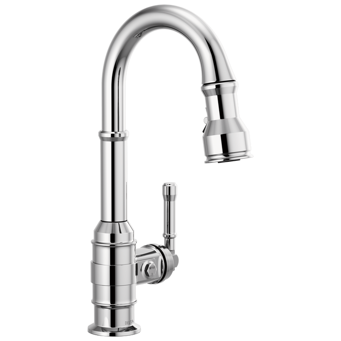Delta Broderick 9990 Single Handle Pull-Down Bar/Prep Faucet