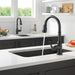 Delta Broderick 9990 Single Handle Pull-Down Bar/Prep Faucet, matte black - view 4