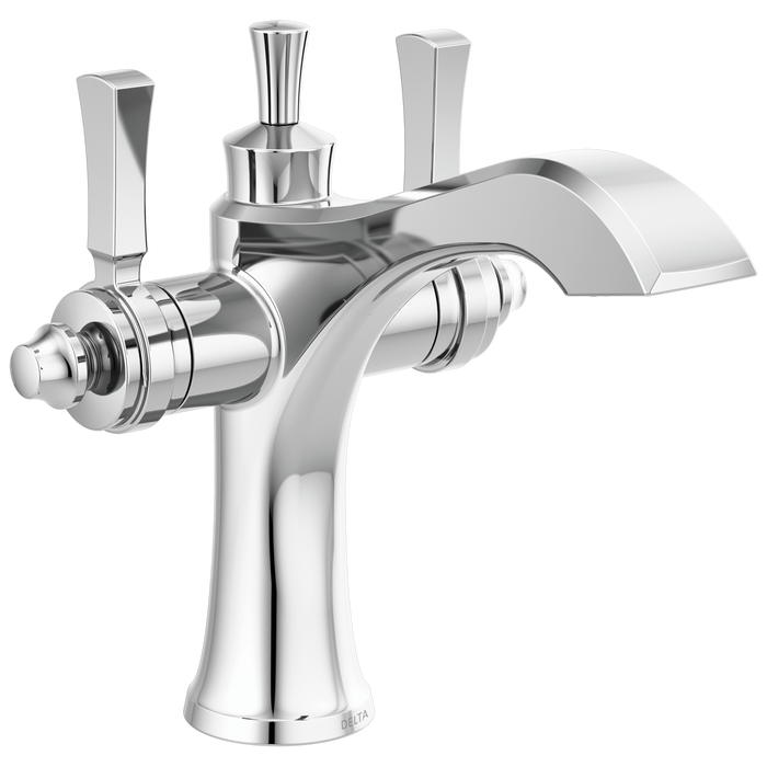 Delta Dorval 856 Two Handle Single Hole Monoblock Bathroom Faucet