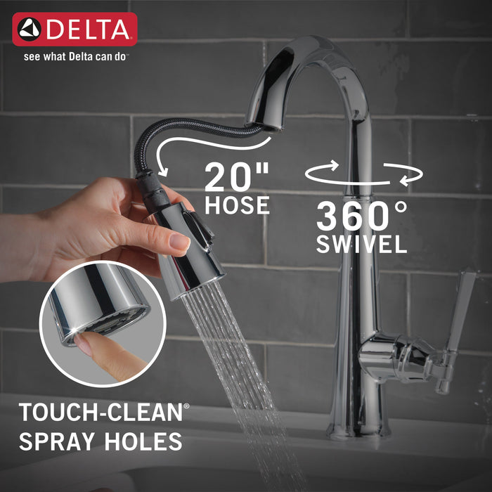 Delta Emmeline 9982 Single Handle Pull-Down Bar/Prep Faucet