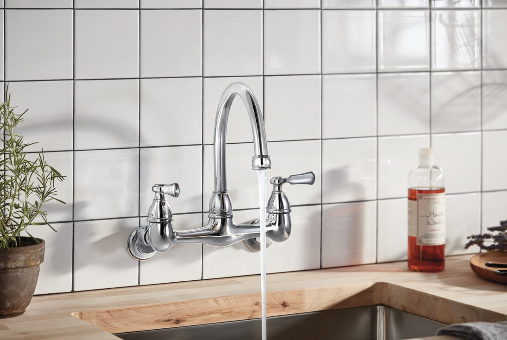 Peerless Elmhurst P2765LF Two-handle wall-mount kitchen faucet