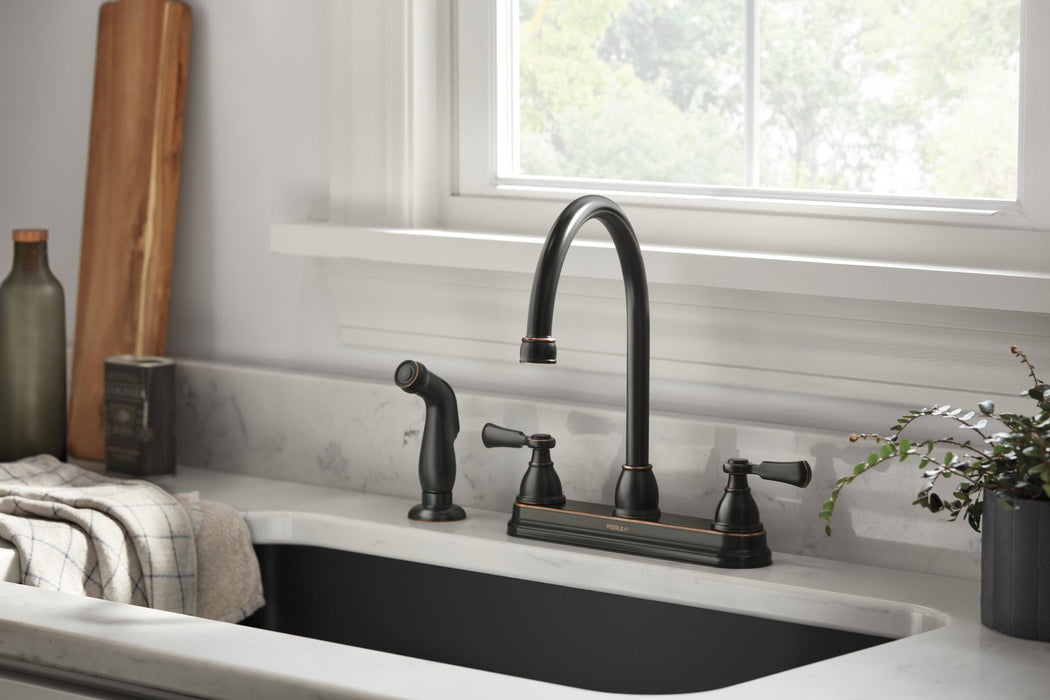 Peerless Elmhurst P2865LF Two-Handle Kitchen Faucet with Spray