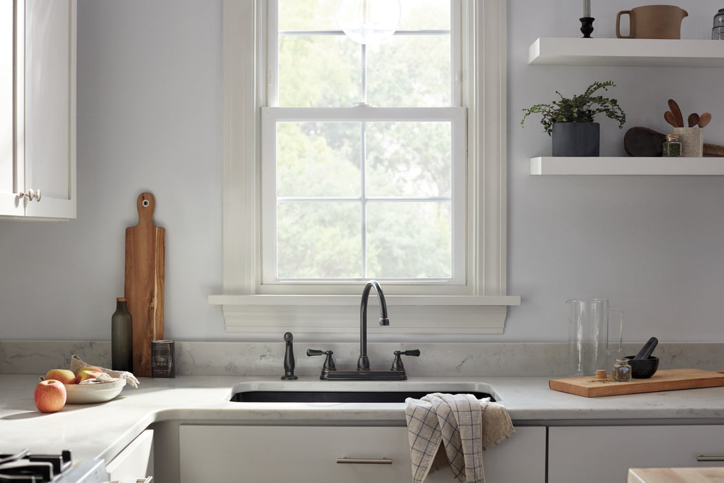 Peerless Elmhurst P2865LF Two-Handle Kitchen Faucet with Spray