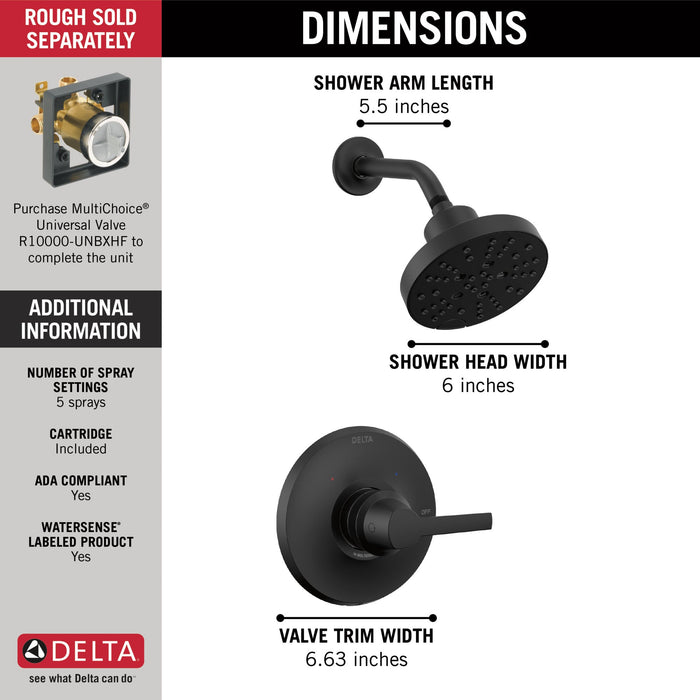 Delta Galeon T14272 14 Series Shower Trim with H2OKinetic
