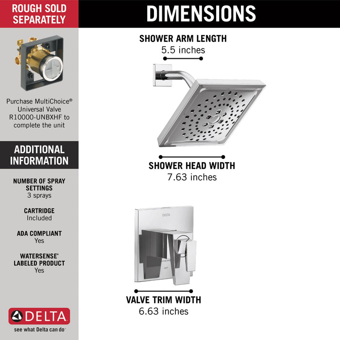Delta Trillian T17243 17 Series H2Okinetic Shower Only Trim