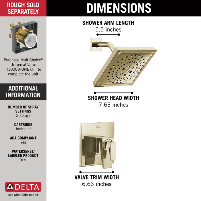 Delta Trillian T17243 17 Series H2Okinetic Shower Only Trim