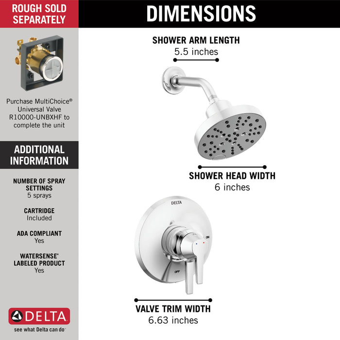 Delta Galeon T17272 17 Series Shower Trim with H2OKinetic
