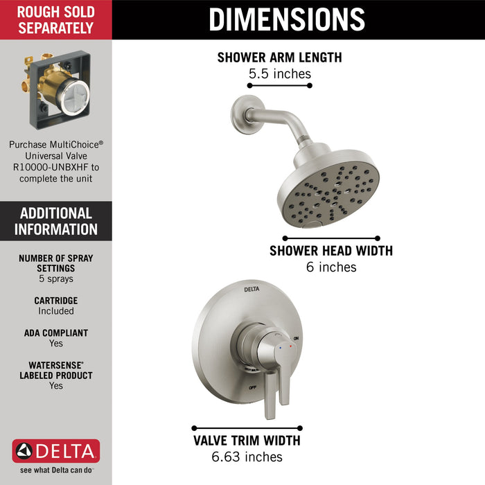 Delta Galeon T17272 17 Series Shower Trim with H2OKinetic
