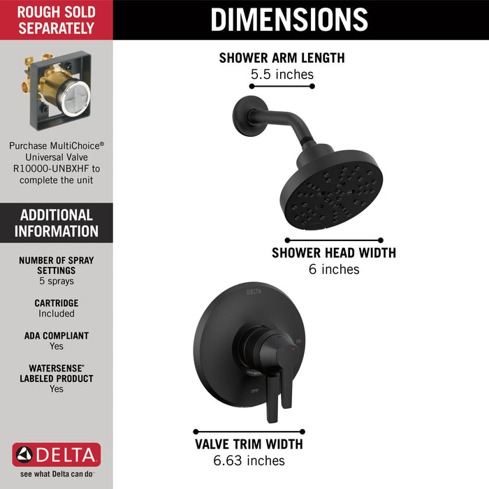 Delta Galeon T17272 17 Series Shower Trim with H2OKinetic