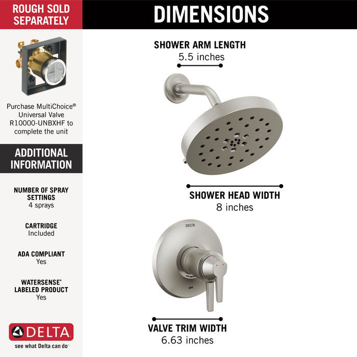 Delta Galeon T17T271 17T Series Shower Trim with UltraSoak