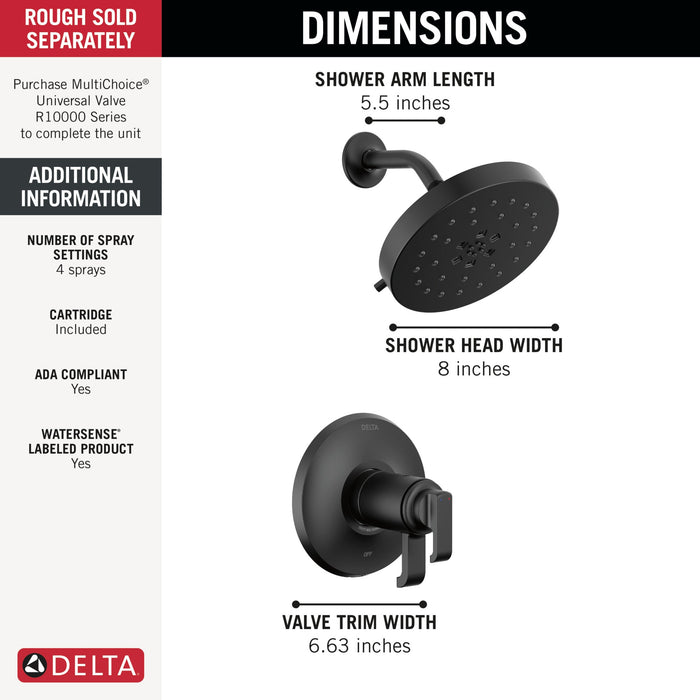 Delta Tetra T17T289 17T Series Shower Trim
