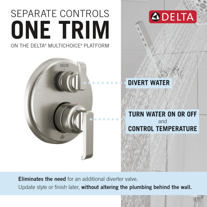 Delta Tetra T24889 14 Series Integrated Diverter Trim with 3-Setting