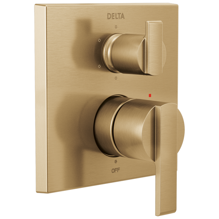 Delta Ara T24967 Angular Modern Monitor 14 Series Valve Trim with 6-Setting Integrated Diverter