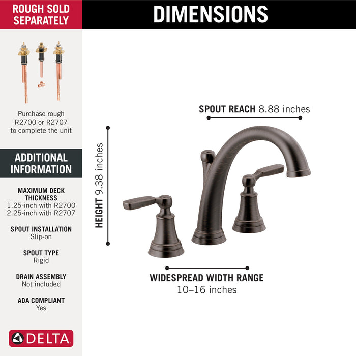 Delta Woodhurst T2732 Roman Tub Trim