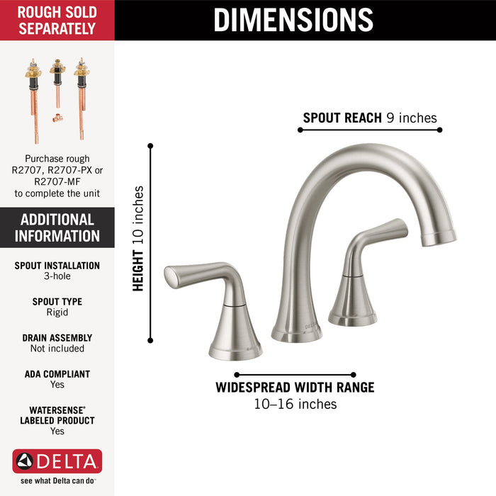 Delta Kayra T2733 Roman Tub Trim
