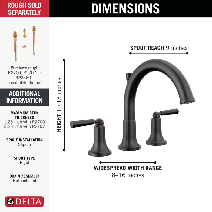Delta Saylor T2735 Roman Tub Trim