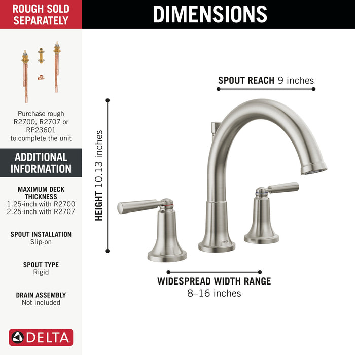 Delta Saylor T2735 Roman Tub Trim