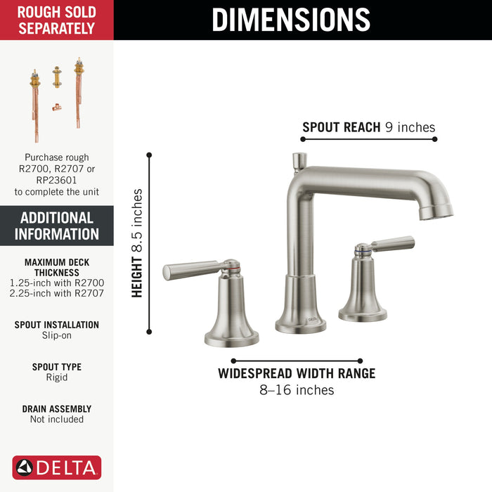 Delta Saylor T2736 Roman Tub Trim