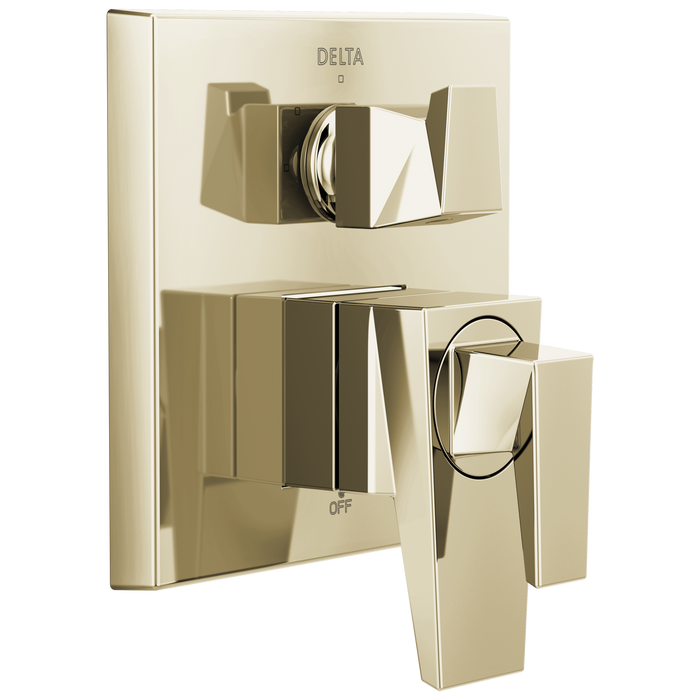 Delta Trillian T27843 Two-Handle Monitor 17 Series Valve Trim with 3-Setting Diverter, lumicoat polished nickel