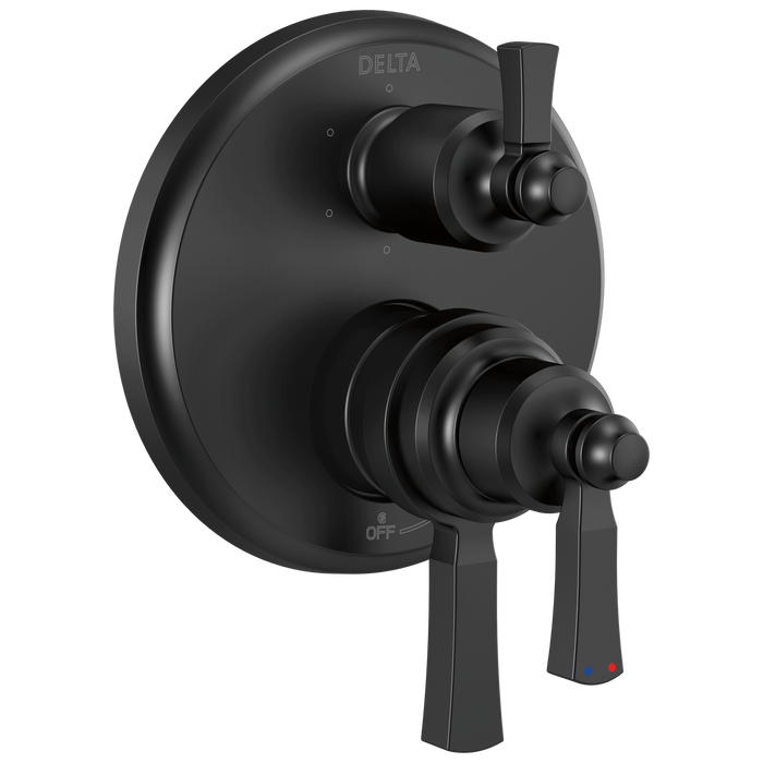 Delta Dorval T27956 Traditional 2-Handle Monitor 17 Series Valve Trim with 6 Setting Diverter