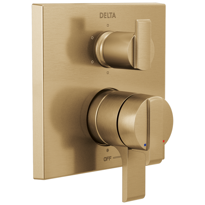 Delta Ara T27967 Angular Modern Monitor 17 Series Valve Trim with 6-Setting Integrated Diverter