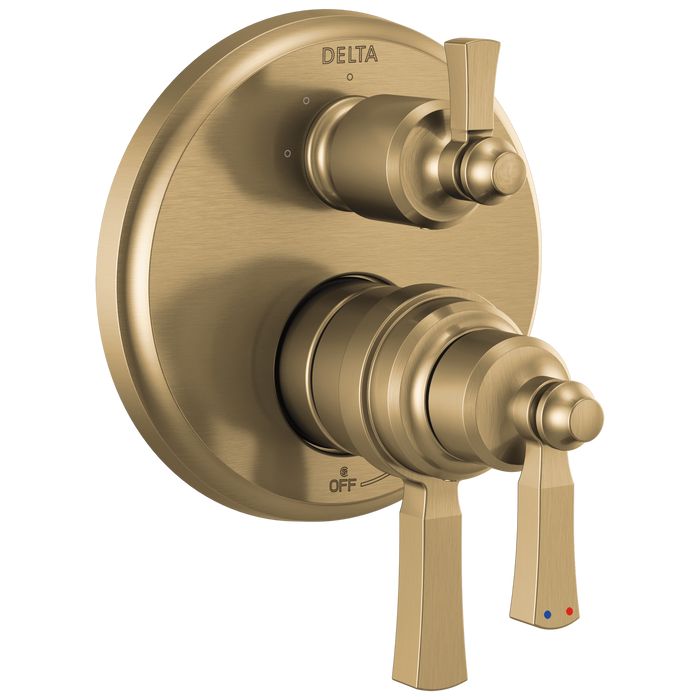 Delta Dorval T27T856 Traditional 2-Handle Monitor 17T Series Valve Trim with 3 Setting Diverter