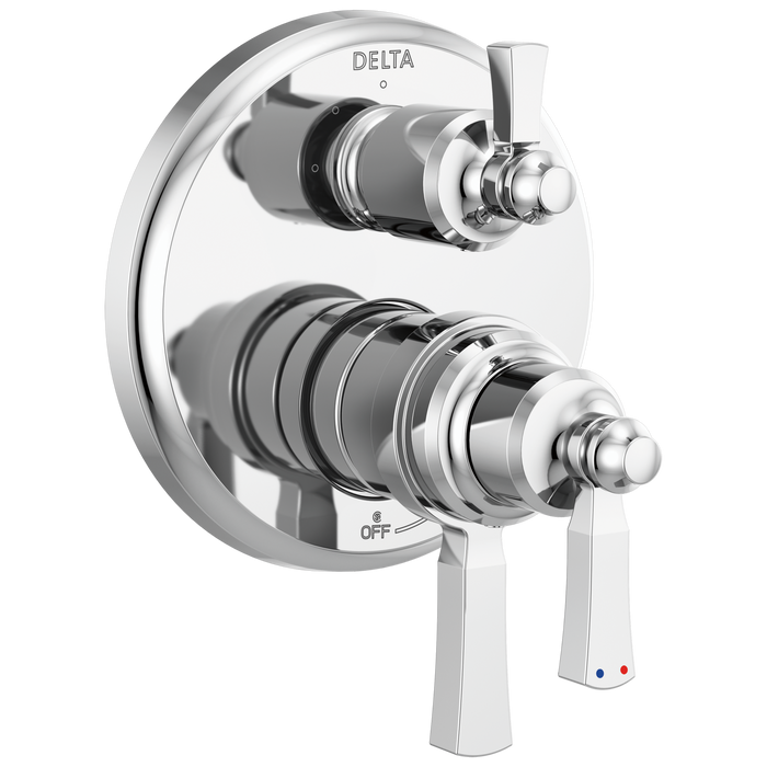 Delta Dorval T27T856 Traditional 2-Handle Monitor 17T Series Valve Trim with 3 Setting Diverter