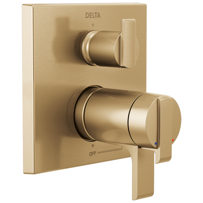 Delta Ara T27T867 Angular Modern TempAssure 17T Series Valve Trim with 3-Setting Integrated Diverter