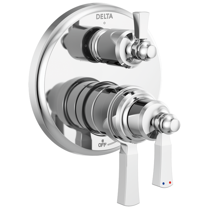 Delta Dorval T27T956 Traditional 2-Handle Monitor 17T Series Valve Trim with 6 Setting Diverter