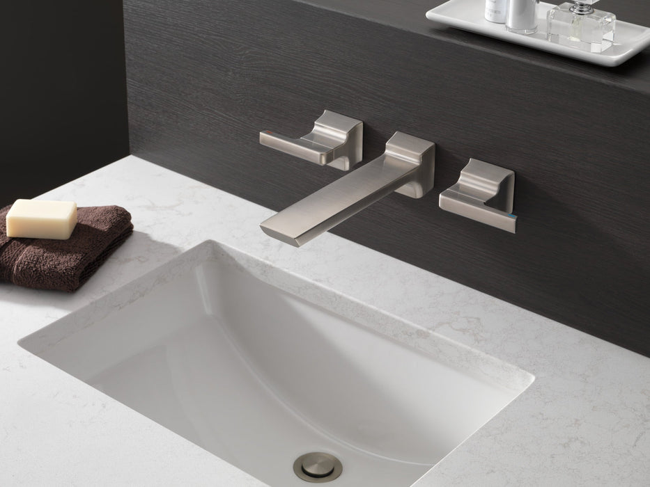 Delta Pivotal T3599LF Two-Handle Wall Mount Bathroom Faucet Trim