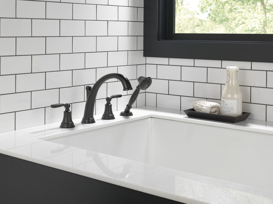 Delta Woodhurst T4732 Roman Tub with Handshower Trim