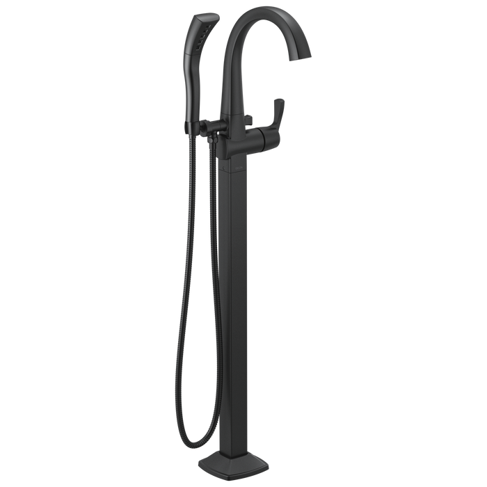 Delta Stryke T4777 Single Handle Floor Mount Tub Filler Trim
