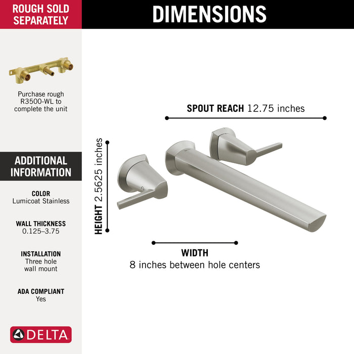 Delta Galeon T5771 Wall Mount Tub Filler