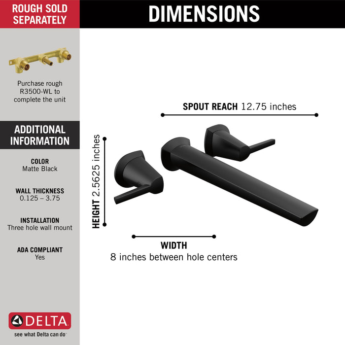 Delta Galeon T5771 Wall Mount Tub Filler